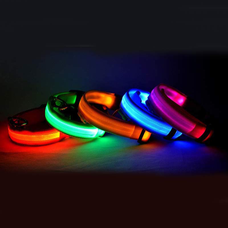 LED Dog Collar USB Rechargeable