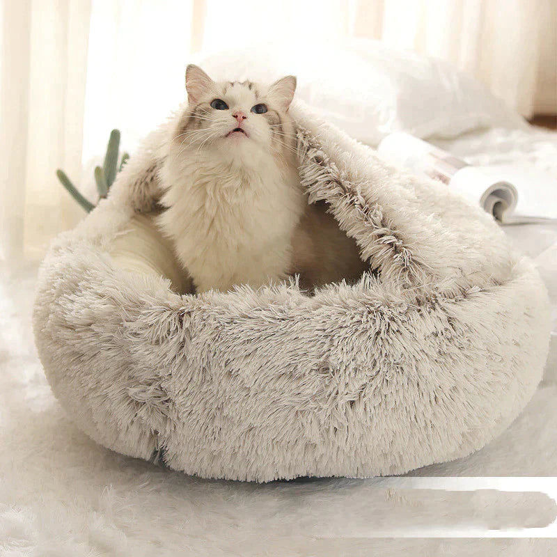 CozyNook Plush Fluffy Pet Round Bed