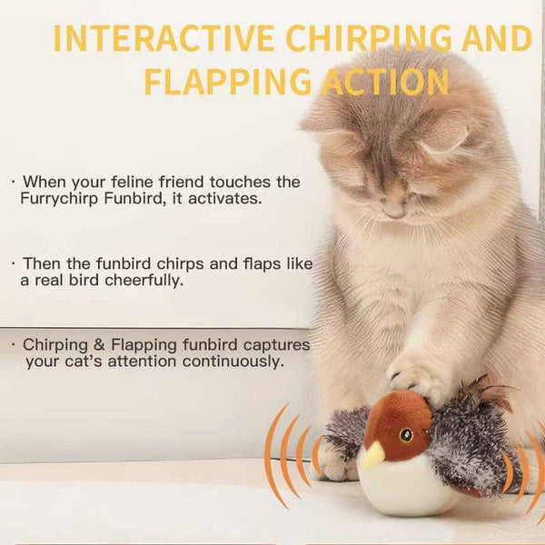 Interactive Chirping Bird Cat Toy