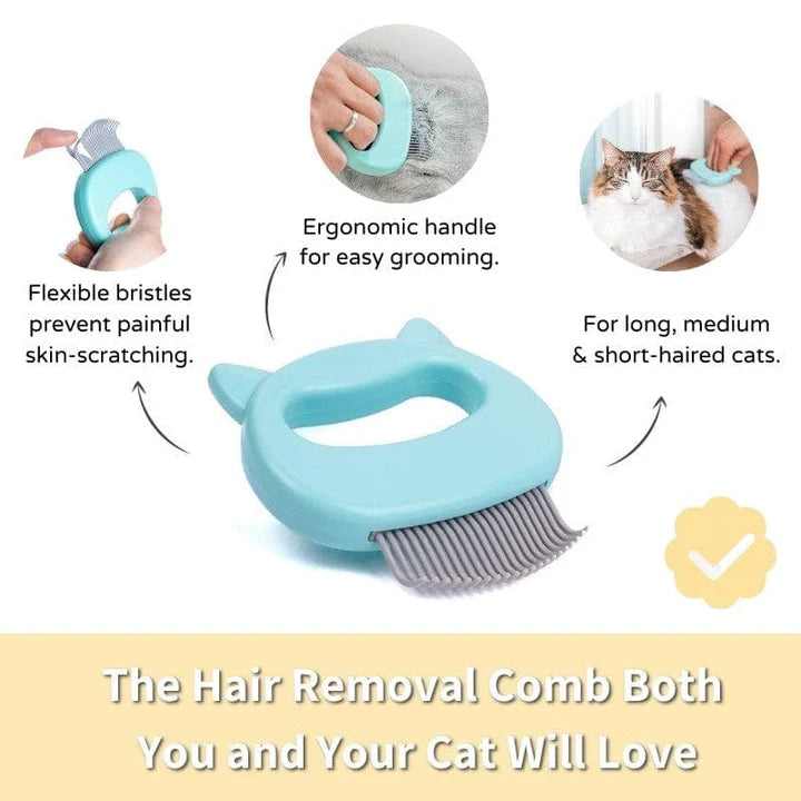 Cat Hair Removal Massaging Shell Comb