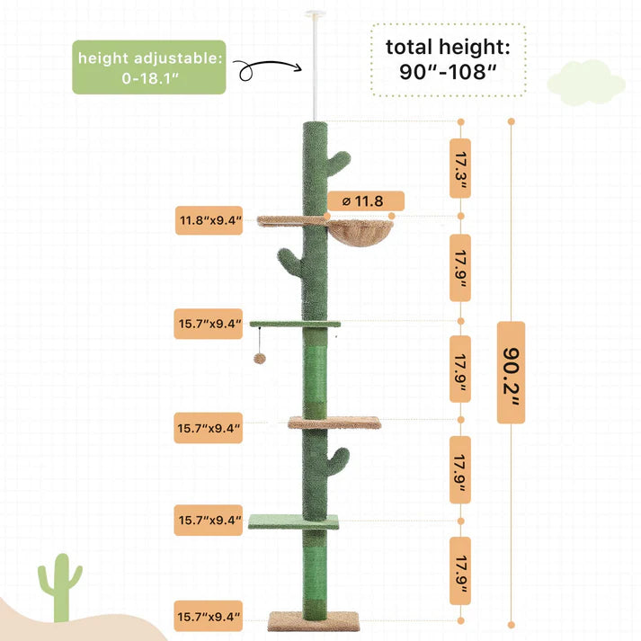 The Scratching Cactus Climbing Pole