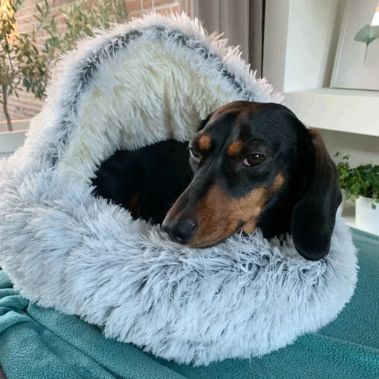 CozyNook Plush Fluffy Pet Round Bed